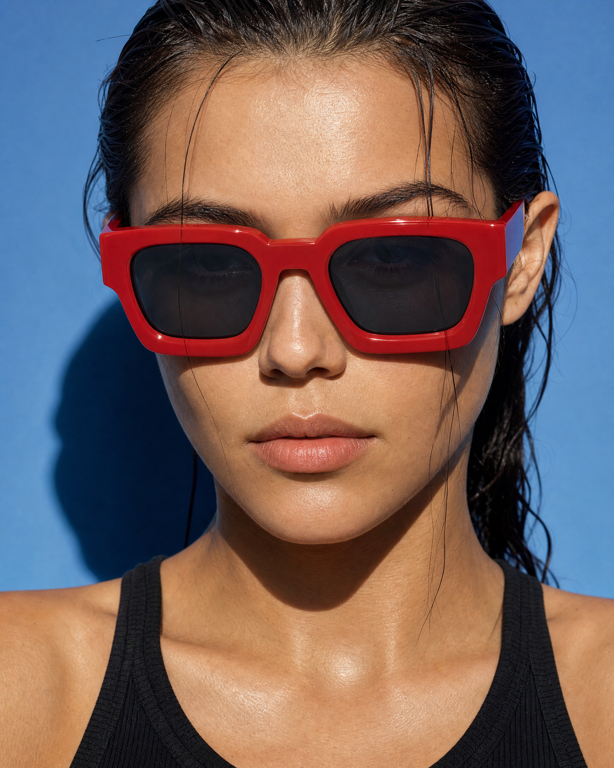 SLAB Frame 06 in TOMATO red, front portrait