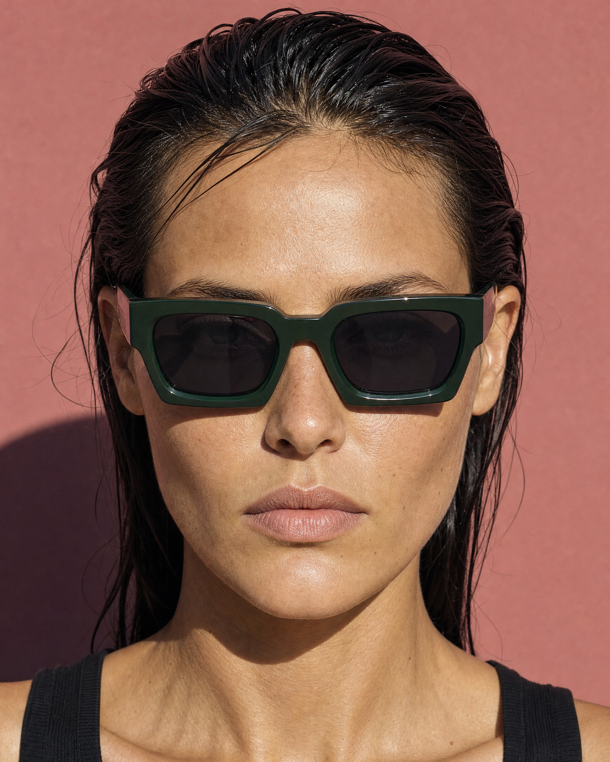 SLAB Frame 06 in OLIVE forest green, front portrait