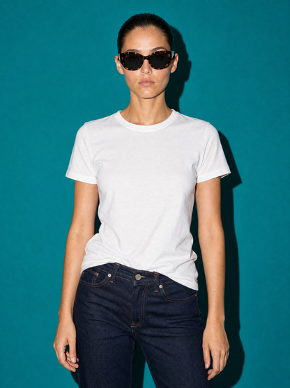 SLANT Frame 08 in TORTOISE, three-quarter length