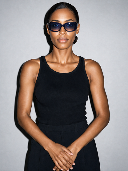 PRISM Frame 18 in COBALT, front on, waist up