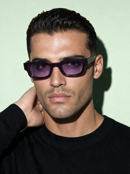 BLUNT Frame 13 in MULBERRY, front on, chest up