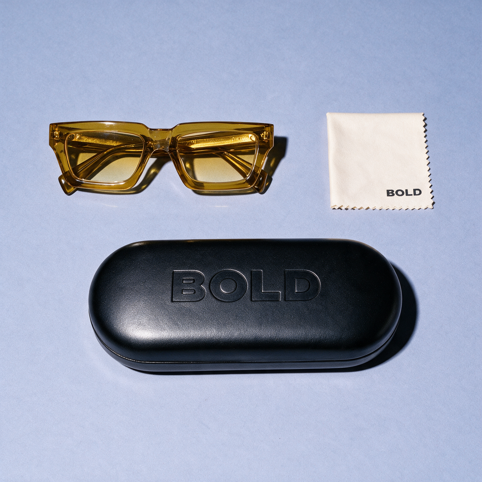 WEDGE Frame 12 in LEMON DROP with BOLD hard case and cleaning cloth